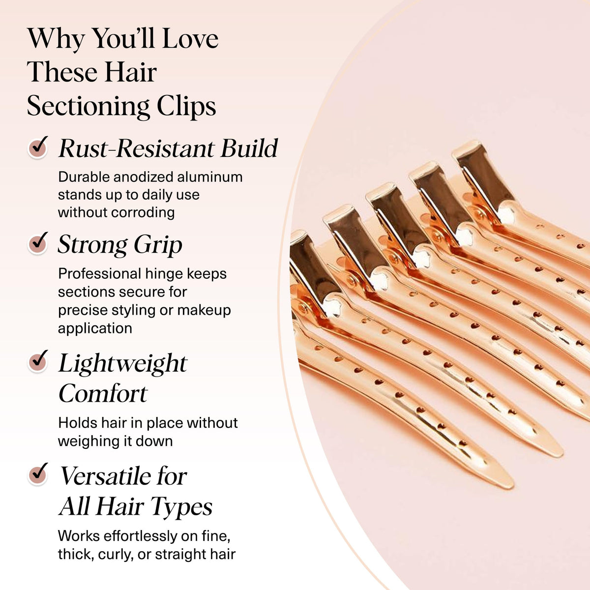 Kitsch side profile duckbill shape for precise sectioning and easy insertion