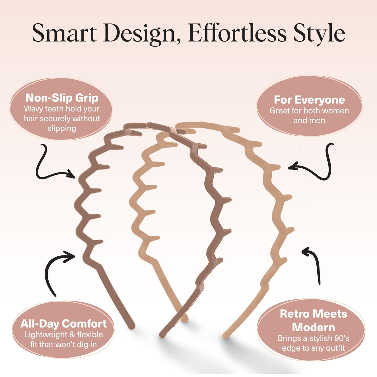 Kitsch side profile highlighting wavy shape for gentle volume and comfort