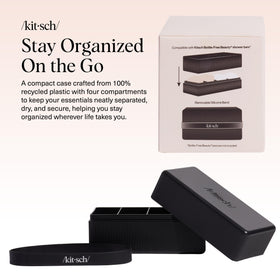 Kitsch silicone band closure detail ensuring leak-proof seal and secure transport
