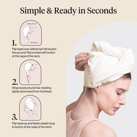 Kitsch towel next to hand showing size and scale for everyday use