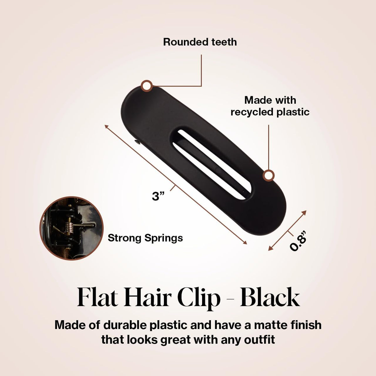 Kitsch small clip detail showing rounded teeth and durable hinge benefit