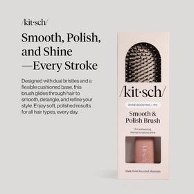Kitsch close-up dual-bristles highlighting vegan boar and nylon bristles benefit