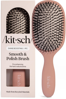 Kitsch front view terracotta brush showing ergonomic shape and style benefit