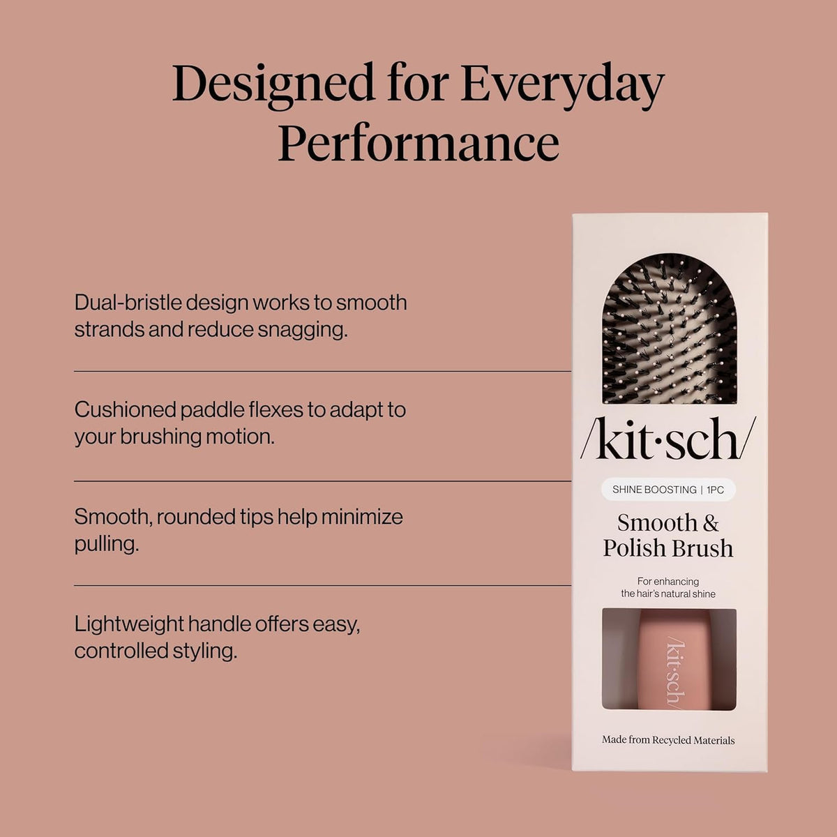 Kitsch cushioned rubber pad detail demonstrating scalp-friendly comfort benefit