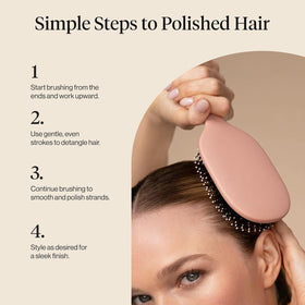 Kitsch brush packed in travel bag illustrating portability and durability benefit