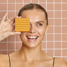 Kitsch after-rinse skin detail showing softer, smoother look