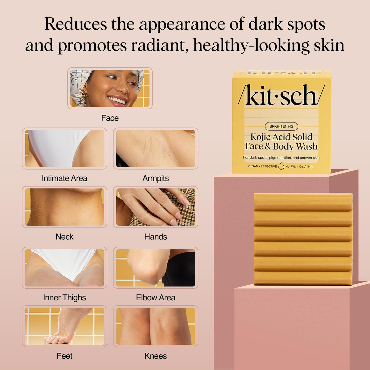 Kitsch soap held in hand demonstrating compact travel size
