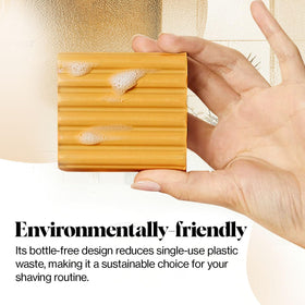 Kitsch soap on bathroom shelf with plants for natural routine