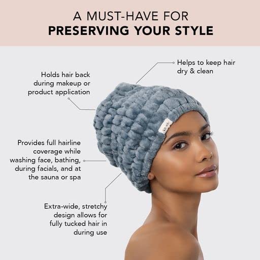 Kitsch spa headband close-up of plush fabric highlighting soft comfort