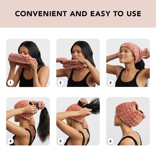 Kitsch headband in use washing face keeps hair dry and mess-free benefit