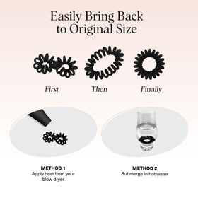 Kitsch assorted color coils stacked, matching hair or adding subtle flair
