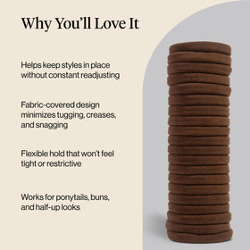 Kitsch side view showing elastic core, strong long-lasting hold