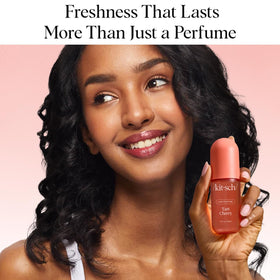 Kitsch close-up label highlighting odor-eliminating technology and clean ingredients benefit