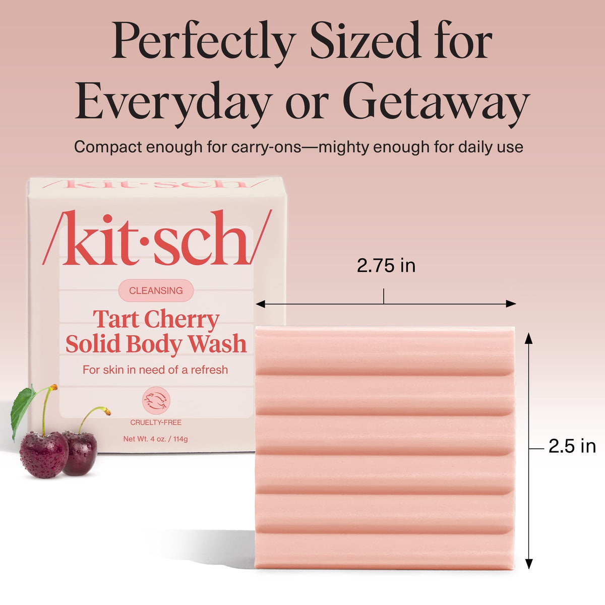 Kitsch soap inside beauty bar bag for faster drying and storage