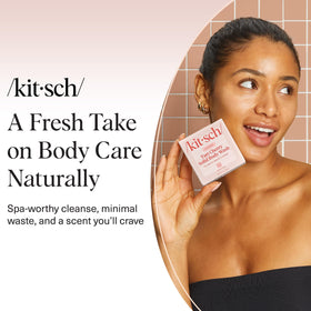 Kitsch close-up of ribbed texture for secure grip and even lather