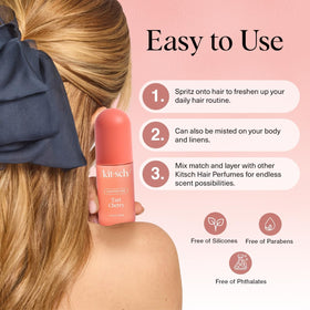 Kitsch fine mist texture dispersing evenly for lightweight, non-sticky fragrance benefit