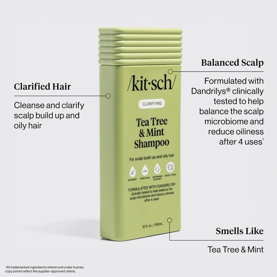 Kitsch tea tree and mint shampoo lather texture for deep clean