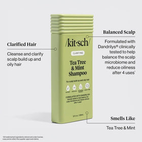 Kitsch tea tree and mint shampoo lather texture for deep clean