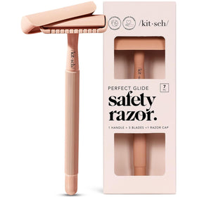 Kitsch terracotta front view showing the full razor and elegant finish for precise shaving