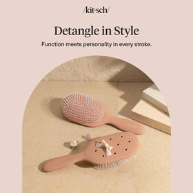 Kitsch product label and packaging highlighting features and materials
