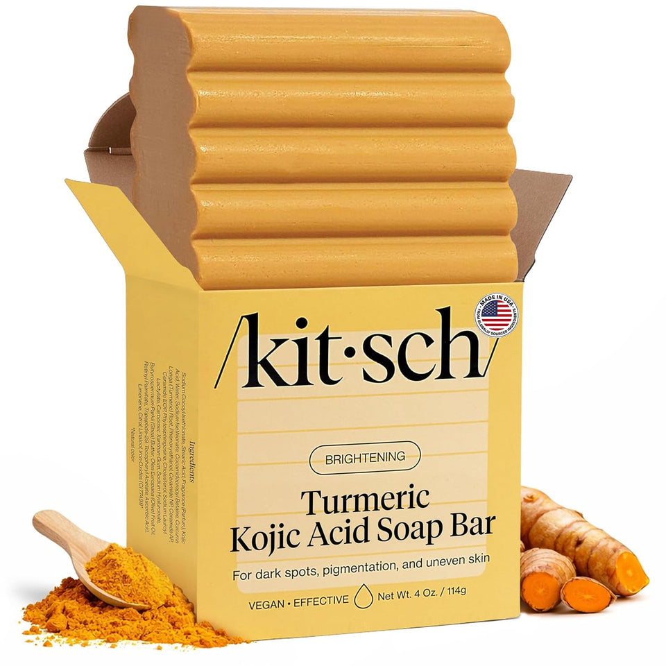 Kitsch packaging front view showing soap bar and benefits