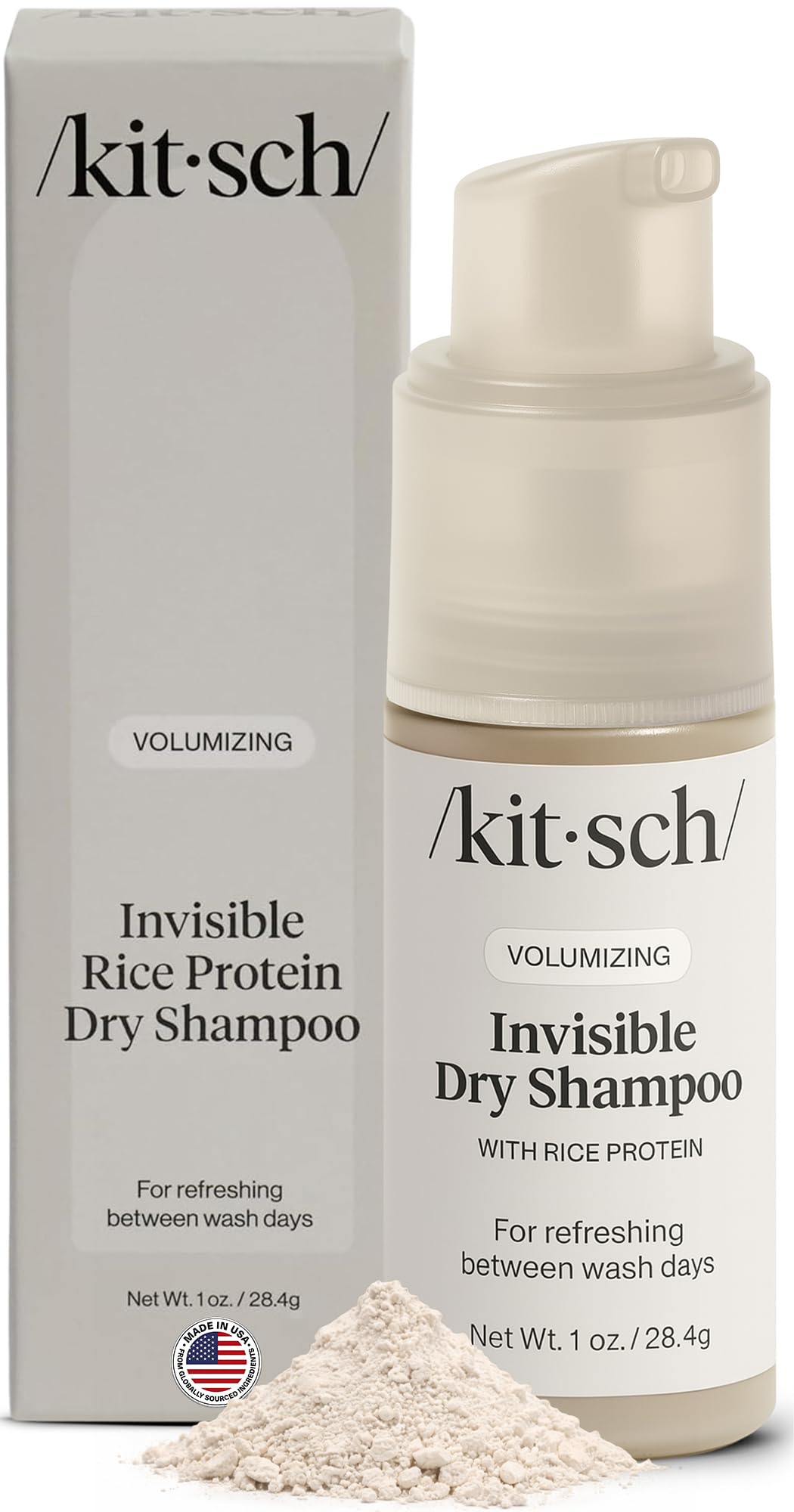 Kitsch front packaging showing compact travel-size and easy use benefit