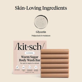 Kitsch foam on skin demonstration showing moisturizing benefit