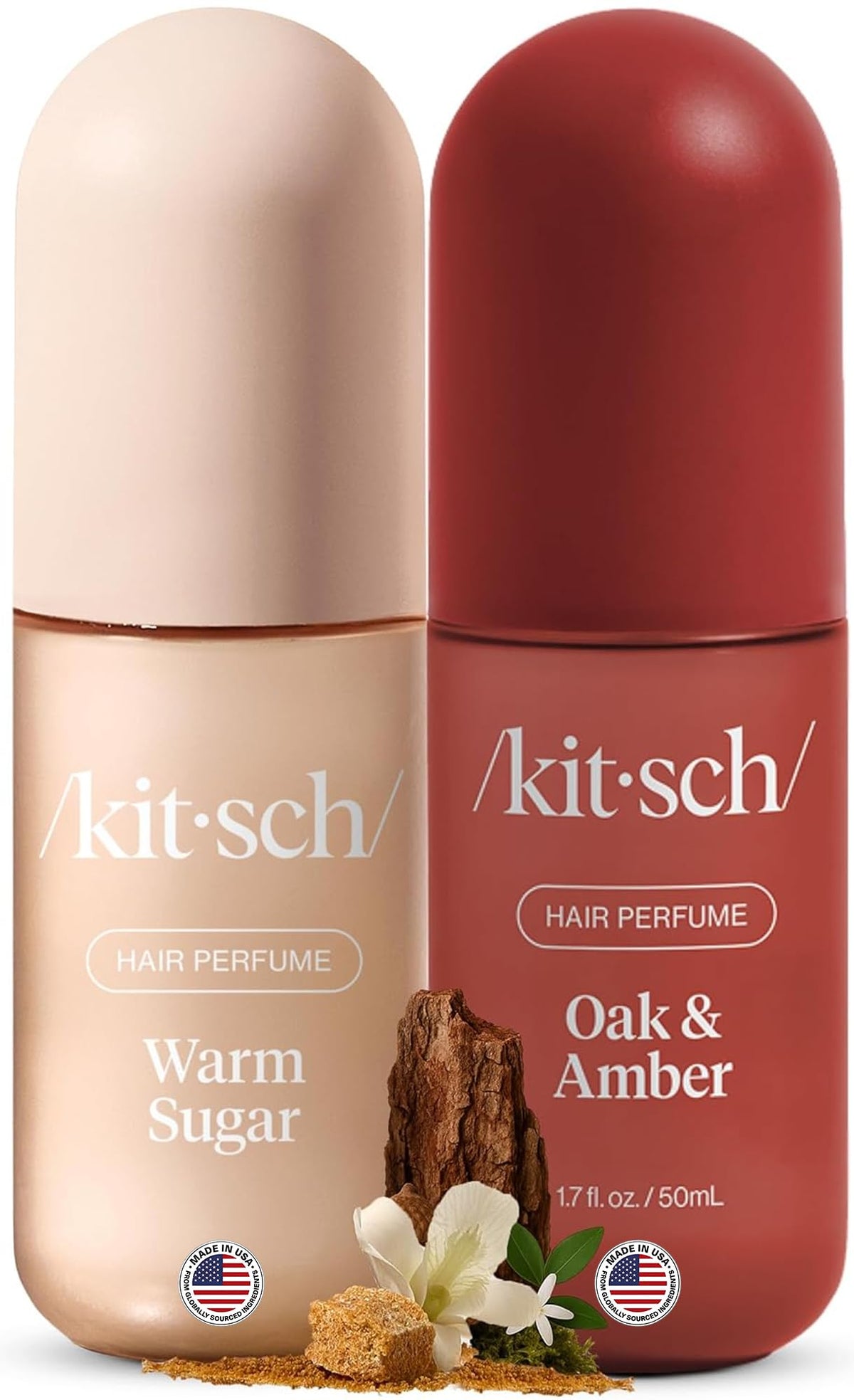 Kitsch Warm Sugar bottle front showing playful scent and easy travel use