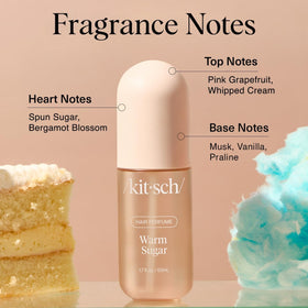 Kitsch label and ingredients panel highlighting clean, cruelty-free formulation
