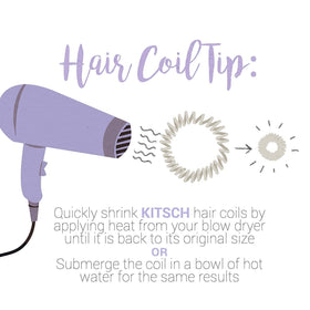 Kitsch hair ties on wet hair after swim, water-resistant quick-dry benefit
