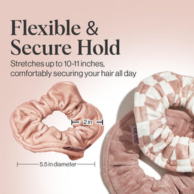 Kitsch scrunchie worn on wrist as towel, convenient for gym and travel use