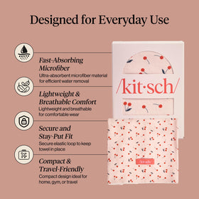 Kitsch towel in use after shower showing quick moisture removal benefit