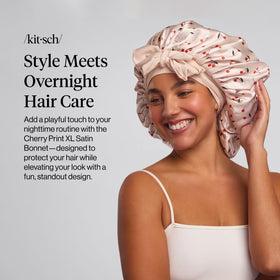 Kitsch bonnet double‑layer satin detail demonstrating extra protection