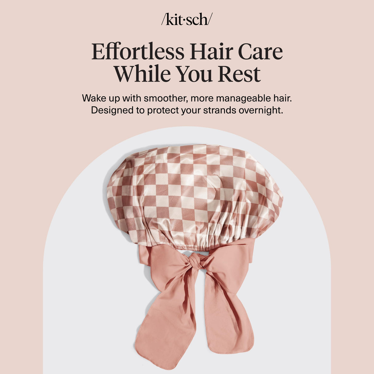 Kitsch bonnet folded compactly for travel and easy storage