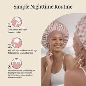 Kitsch bonnet flat-lay packaging ready to gift and keep hair protected