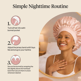 Kitsch bonnet resting on pillow showing gentle, non-slip sleep protection