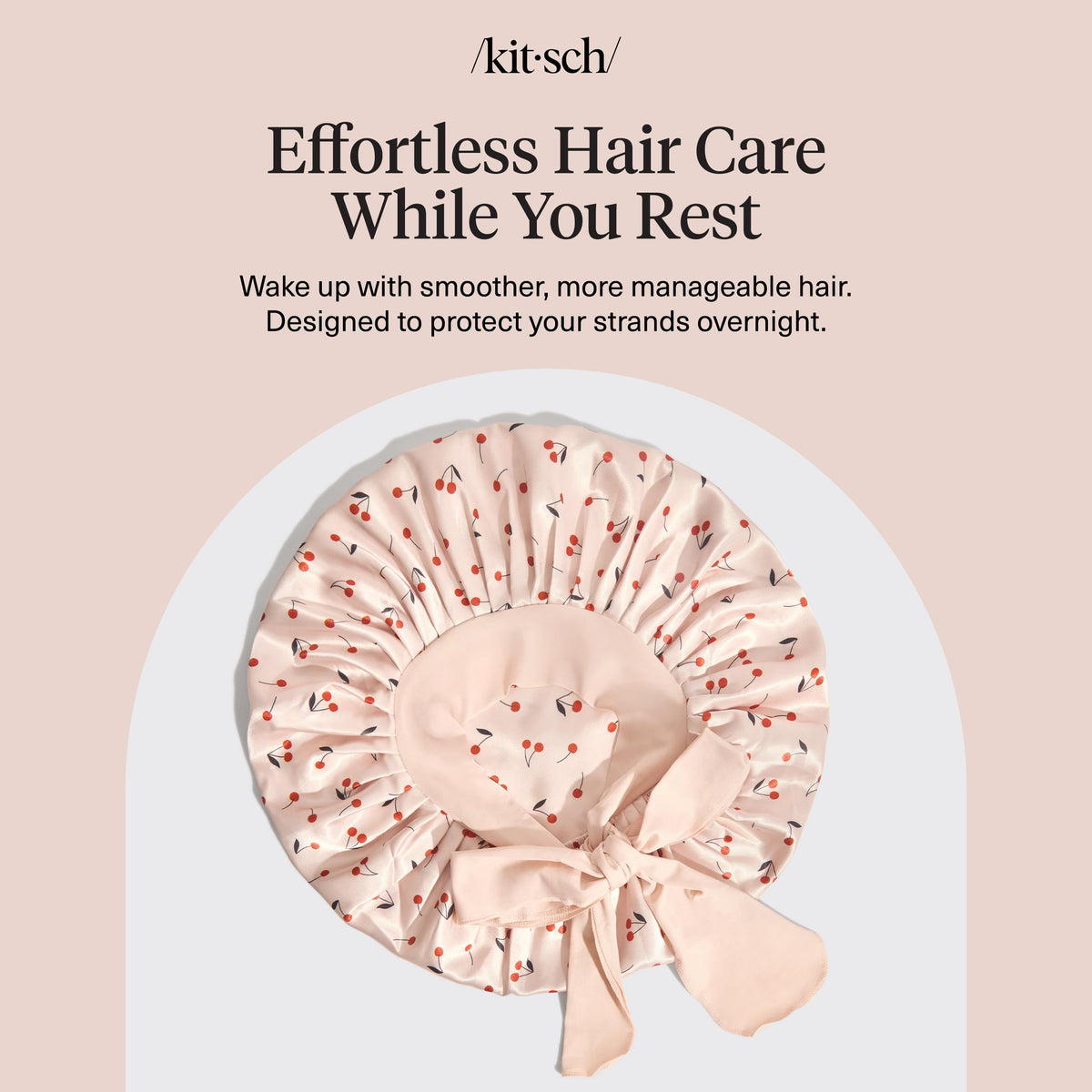 Kitsch bonnet fabric texture close‑up showing smooth, frictionless surface