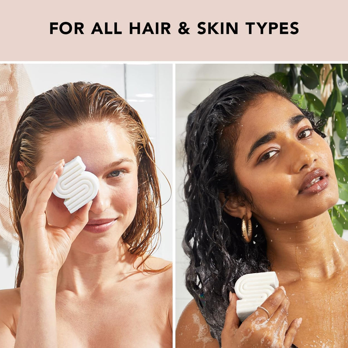 Kitsch styled bathroom scene highlighting zero‑waste product benefit