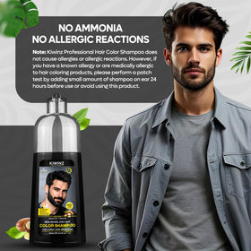 Kiwinz Professional lifestyle image of styled man showcasing natural black result benefit