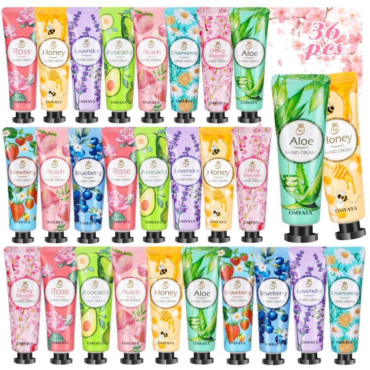 KIYTARBOO front packaging showing 36 mini hand creams and variety