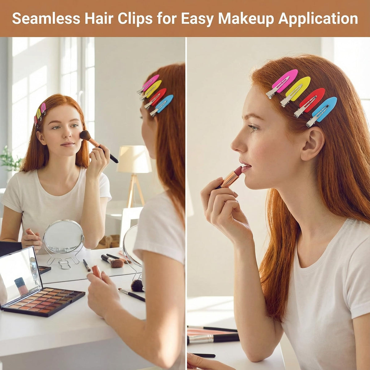 KJML DIY clips inside makeup kit for organized styling on the go