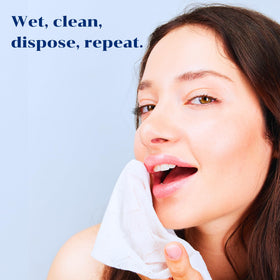 Kleany expanded towel flat lay showing full 7.85x9.45 inch size for cleaning tasks