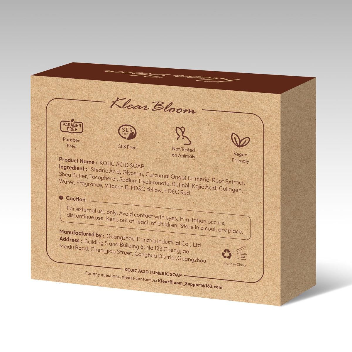 KlearBloom soap cross-section showing smooth bar texture and nourishing formula