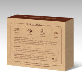 KlearBloom soap cross-section showing smooth bar texture and nourishing formula