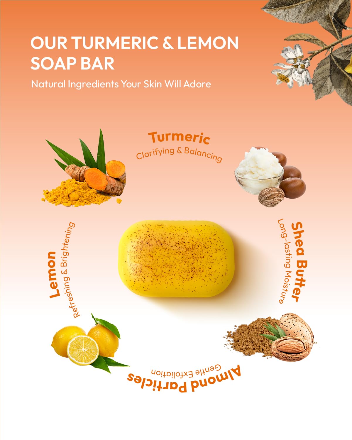 KlearBloom soap in hand creating foam to cleanse face and body