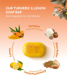 KlearBloom soap in hand creating foam to cleanse face and body