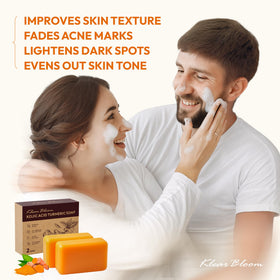 KlearBloom ingredients display with turmeric and collagen highlighting natural actives