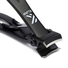 KLIPP blade close-up of curved stainless-steel edge for cleaner cuts