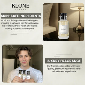 Klone lifestyle evening shot showing confident wear for night occasions