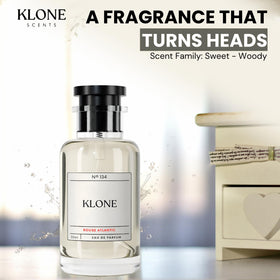 Klone arranged notes with cedarwood and oakmoss to show fragrance composition
